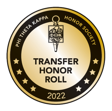 Phi Theta Kappa Honor Society Transfer Honor Roll 2022 Badge