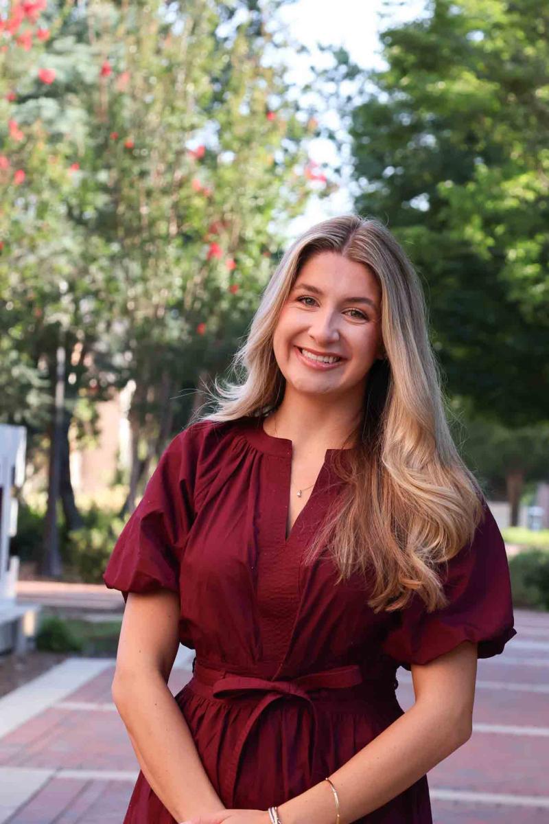 Mississippi State University professional headshot of campus visit coordinator, Chloe Vaughn.. 