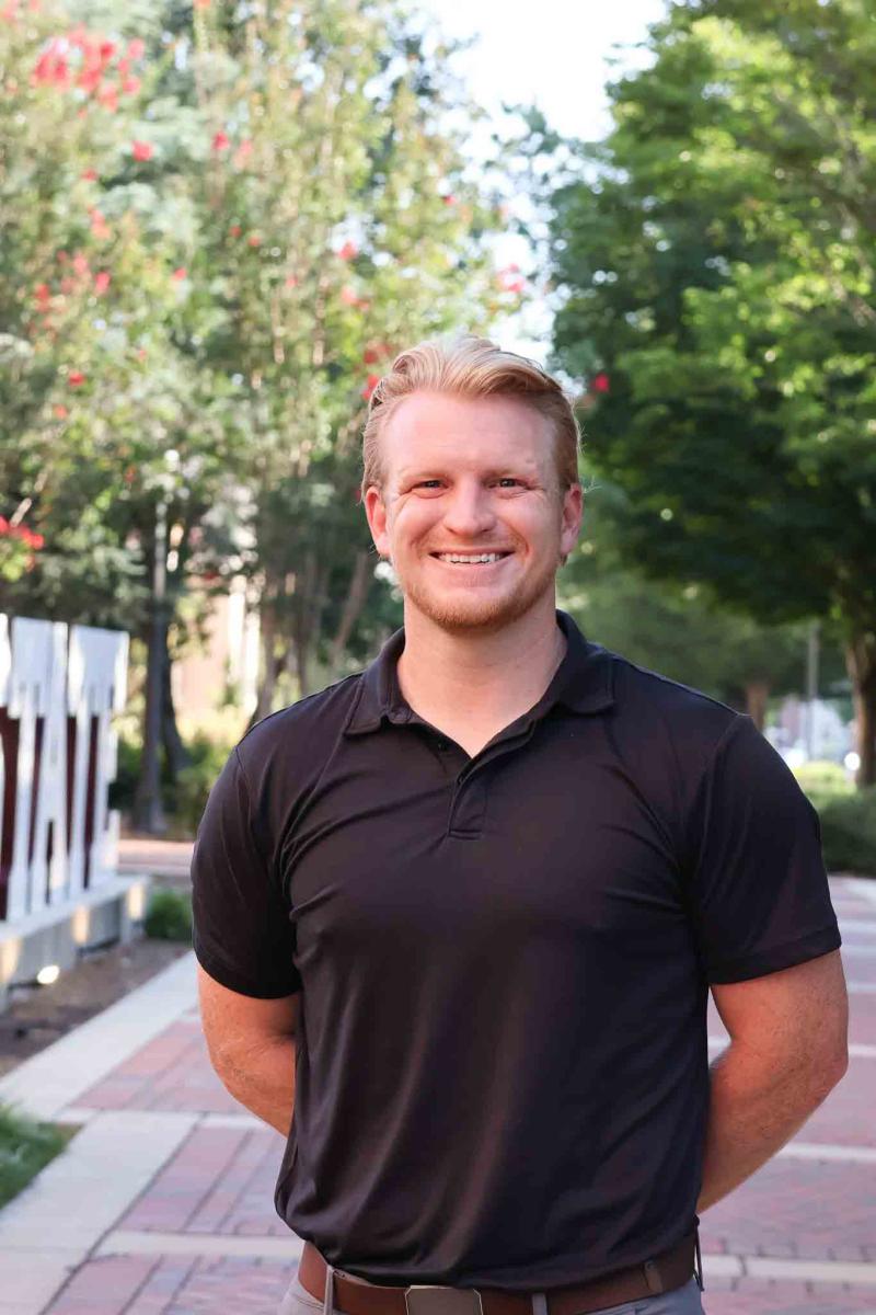 Mississippi State University professional headshot of admissions counselor, Jesse Vaughn.